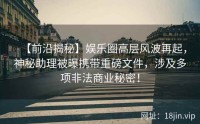【前沿揭秘】娱乐圈高层风波再起，神秘助理被曝携带重磅文件，涉及多项非法商业秘密！