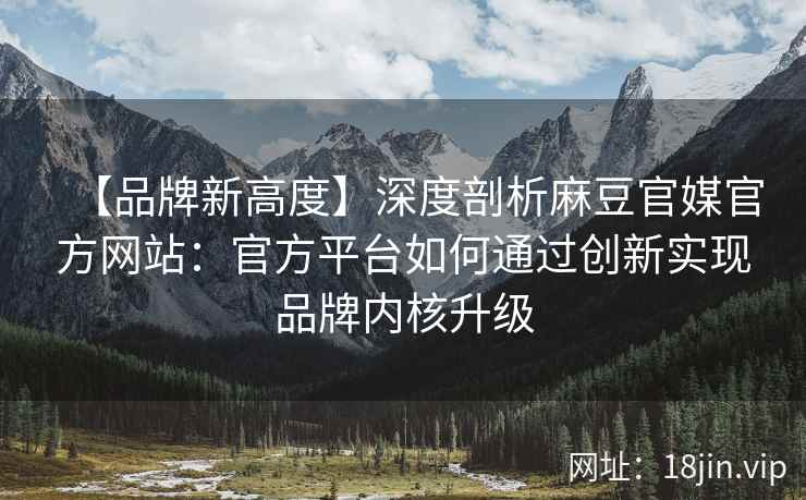 【品牌新高度】深度剖析麻豆官媒官方网站：官方平台如何通过创新实现品牌内核升级